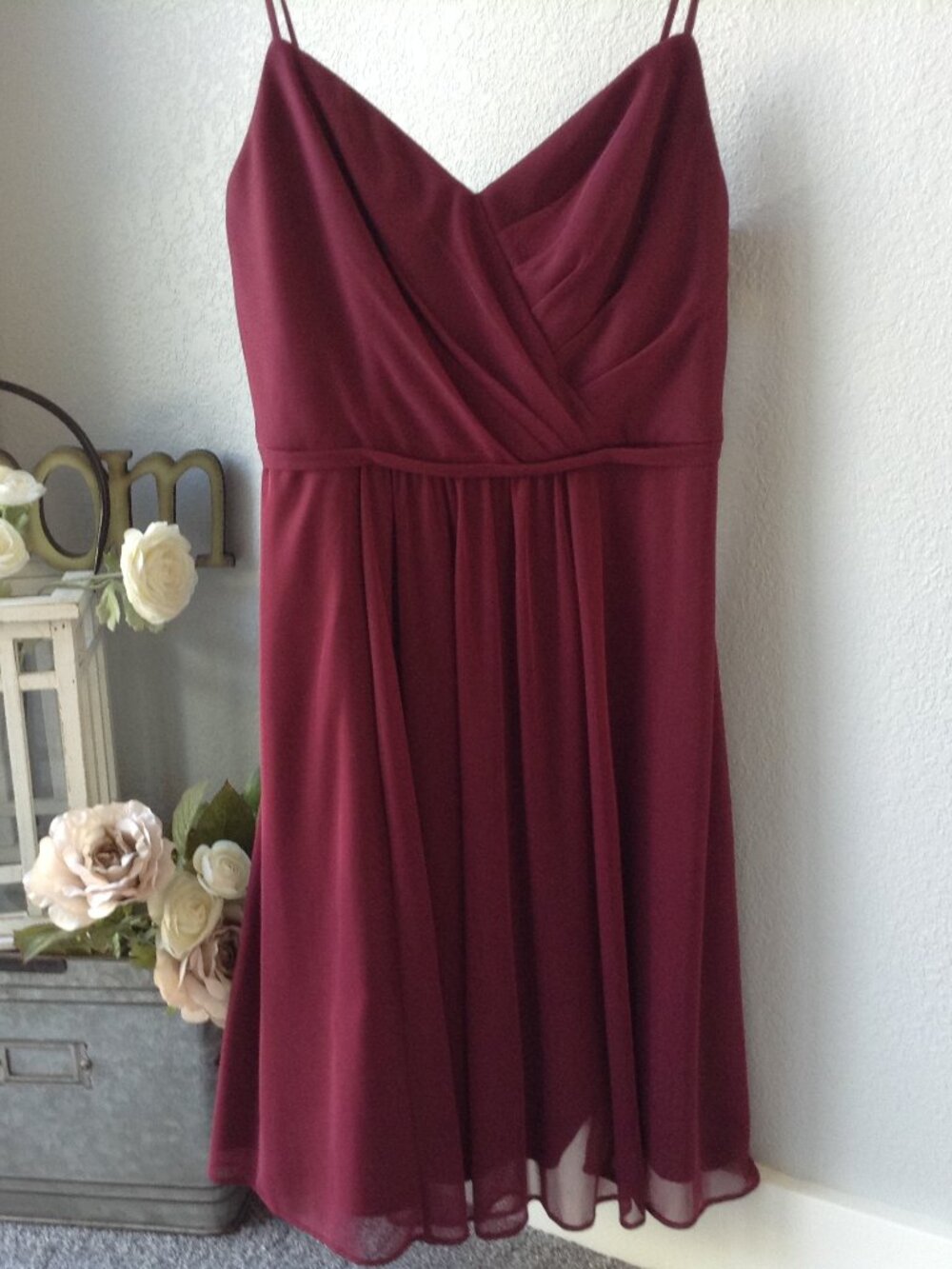 ⭐DAVID’S BRIDAL BRIDESMAIDS DRESS in Wine, size 6⭐